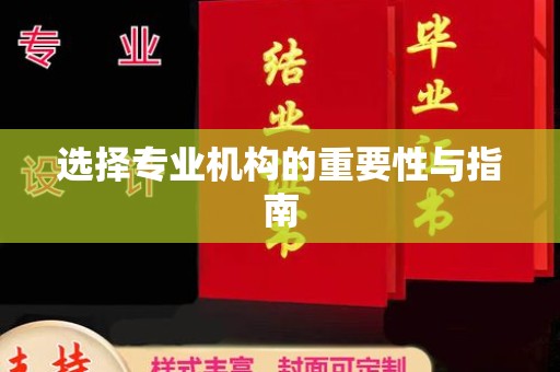 大观选择专业机构的重要性与指南