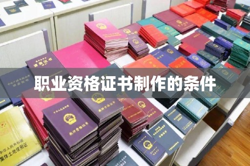 大观职业资格证书制作的条件